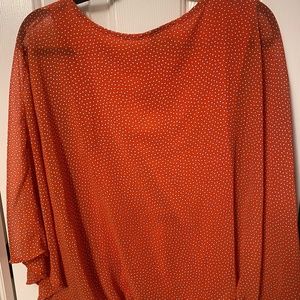 Flowy polka dotted blouse